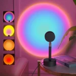 Sunset Lamp – Lampe Projecteur Coucher de Soleil Romantique (LED, 16 couleurs, rotation 180°)