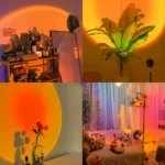 Sunset Lamp – Lampe Projecteur Coucher de Soleil Romantique (LED, 16 couleurs, rotation 180°)