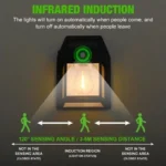 Applique Murale Solaire LED Tungstène - Étanche IP65 & Capteur de Mouvement