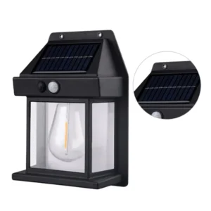 Applique Murale Solaire LED Tungstène - Étanche IP65 & Capteur de Mouvement