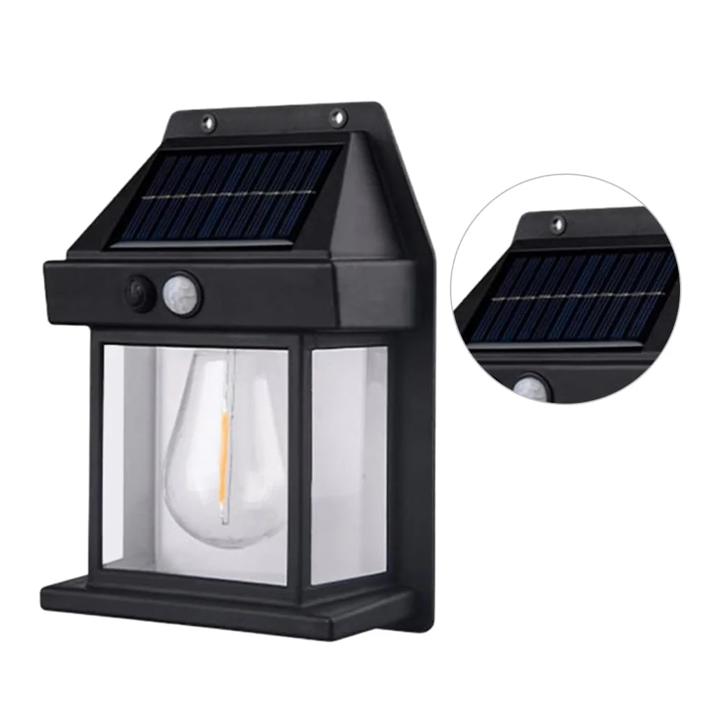 Applique Murale Solaire LED Tungstène - Étanche IP65 & Capteur de Mouvement