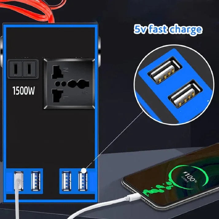 محول الطاقة وشاحن الأجهزة الإلكترونية للسيارة والشاحنات – Image 4