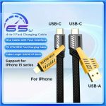Multi USB Charger Cable：4-in-1 USB Fast Charging & Data Sync